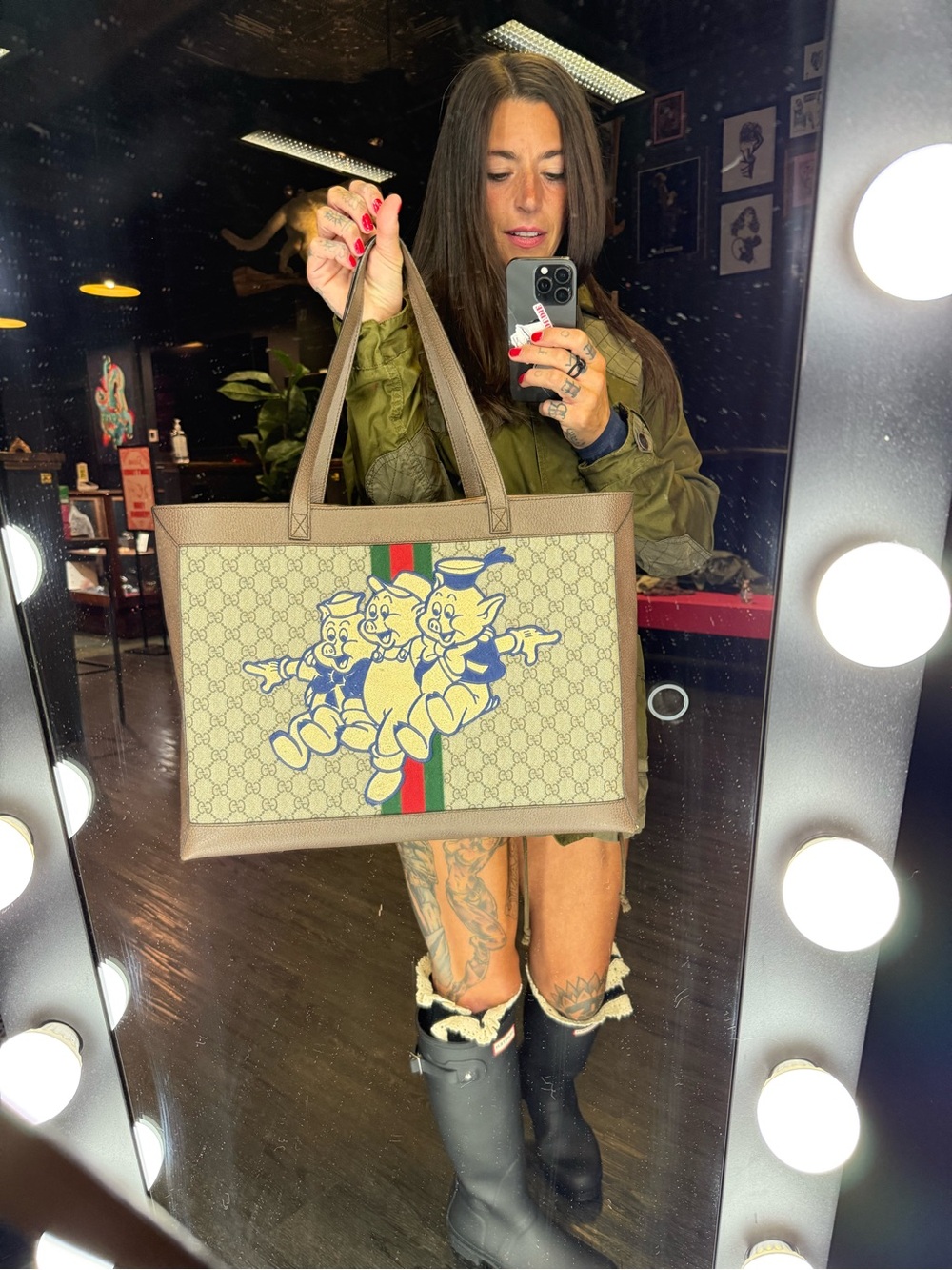 Gucci - X Disney - Three Little Pigs Ophidia GG Tote -